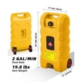 thumbnail image 2 of Garvee Réservoir de Carburant à Essence Portable de 15 Gallons avec Roues et Buse de Transfert Manuelle pour Essence, Diesel, Bateau, VTT et Motocyclette, Jaune, 2 of 7