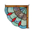 thumbnail image 2 of CHLOE Mei Victorian Tiffany-glass Window Panel 8" Wide, 2 of 5