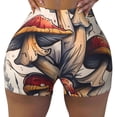 thumbnail image 2 of Pofeuu Cute Forest Mushrooms Print Workout Shorts for Women Scrunch Butt Lifting High Waisted Yoga Gym Seamless Booty Biker Shorts-X-Large, 2 of 8