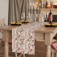 thumbnail image 2 of Table Runners 72 Inches Long Dress Scarves, Pink Beige Flowers Farmhouse Kitchen/Dining Table Runner, Coffee Tablerunners, Spring Floral Elegant Pastoral Rustic 16x72 Inch, 2 of 9