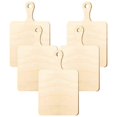 thumbnail image 1 of 5Pcs Wood Cutting Board with Handle Unfinished Wood Crafts Craft Wood Board Food Serving Board, 1 of 4