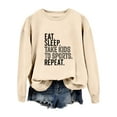 thumbnail image 1 of WEAIXIMIUNG Sweat à Capuche Zippé pour Femmes, Couleur Unie, Imprimé Lettre, Col Rond, Manches Longues, 1 of 3