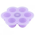 thumbnail image 2 of Molde Innovador Contenedor De Bandeja De Molde De Hielo De Silicona Con Forma De Flor De 7 Orificios Con Tapa Utensilios De CocinaPúrpura, 2 of 7