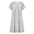 thumbnail image 2 of TaTaai Women's Casual Sleep Dress with Front Zipper, All-Over Print, Side Pocket, and Short Sleeves for Comfortable Lounging Gift, 2 of 6