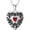 A-January locket only, variant on Personalized White Gold/Silver Sunflower Birthstone Locket Necklace That Holds 1 Picture Photo Heart Locket with Cubic Zirconia Heart Birthstone Crystal