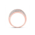 thumbnail image 5 of 14kt Rose Gold Womens Baguette Diamond Right-Hand Anniversary Ring 1-3/8 Cttw, 5 of 5