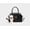 Kitty Black, variant on Diamond Quilted Mini Boston Handbag, Plush Bear Charm Crossbody Shoulder Purse for Women, Plain Off White