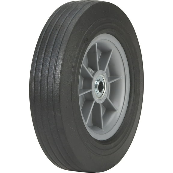 Martin Flat-Free Solid Rubber Tire and Poly Wheel, 10 x 2.75 Tire, Model# ZP1102RT-202