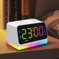 thumbnail image 1 of Despertador JALL Digital con radio FM, luz nocturna y puerto USB, 1 of 9