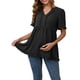 thumbnail image 2 of INSPIRAR CHIC Blusas de Maternidad para Mujeres Boho con Volantes Cuello en V Camisetas de Manga Corta Sueltas y Fluidas Ropa Casual 2025 Negro X-Large, 2 of 6