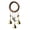 Gold, variant on Blessing Wish Glass Bottle Ornament with Witch Theme & Hanging Bells, Black and White Dual Style Decor Jar, Mysterious Tabletop Craft for Halloween Bedroom and Indoor Holiday Atmosphere Creation