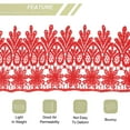 thumbnail image 4 of Uxcell 3.14 inch Wide 5 Yard Lace Ribbon Floral Pattern Red Embroidered Lace Trim for Sewing Making, Gift Wrapping, 4 of 5