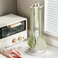 thumbnail image 2 of Countertop Utensil Stand, Rotating Holder, Anti-Slip Storage Heavy Duty Organizer Beige, 2 of 6