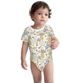 thumbnail image 3 of Daiia Wildflower Honeybee Printed Unisex-Baby Short Sleeve Onesies Bodysuits Baby Climbing Clothes Soft and Comfortable Romper with Expandable Shoulder Design-18 Months, 3 of 8