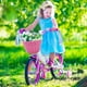 thumbnail image 2 of Cesta de bicicleta Cesta delantera para bicicleta para niños, cesta colgante para bicicleta, cesta tejida de ratán PP con cinturones ajustables, 2 of 7