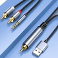 thumbnail image 5 of Universal Coaxial To 3.5mm 2RCA Stereo Audios Cable Noise reductions Technology For Studio Equipment Home Entertainment, 5 of 7