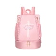 thumbnail image 4 of Bolsa de ballet mochila duradera Con encaje para niña rosa, 4 of 8