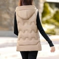 thumbnail image 6 of Gaexia Vest for Women Dressy,Long Hooded Down Vest for Women Winter Insulated Quilted Sleeveless Jacket Cozy Warm Midweight Outerwear, 6 of 7