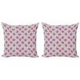 thumbnail image 1 of Ambesonne Tropical Throw Pillow Cover 2 Pack, Crosscut Dragon Fruit, 20", Multicolor, 1 of 2