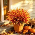 thumbnail image 6 of SLYNSHome 2Pcs Fall Artificial Golden Wheat Grass Bouquet Faux Barley Grain And Malt Stalks, Autumn Harvest Floral Arrangement For Living Room Table Centerpiece Decor, 6 of 9