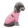 thumbnail image 5 of Pet Puppy Clothes Warm Pet Dog Cat Jacket Coat Soft Sweater Clothing For Dogs Pink S, 5 of 5