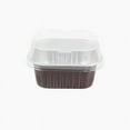 thumbnail image 1 of Zhuge 100 mini moldes de aluminio para hornear cupcakes con tapas, recipientes desechables para pasteles, moldes para flan, pudín, suflé, fiesta, boda (marrón), 1 of 5