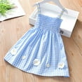 thumbnail image 3 of Utlike Girls Dresses Toddler Baby Sleeveless Dress Plaid Floral Princess Dress Sundress Wedding Attire Sundress Size 18 Months-24 Months, 3 of 3