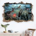 thumbnail image 1 of Adhesivos de pared 3D con dinosaurios, Jurassic Night Battle, 60 x 90 cm, PVC, 1 of 3
