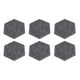 thumbnail image 2 of Paneles acústicos hexagonales de 12 Uds., paneles absorbentes de sonido de alta densidad, paneles de pared con borde biselado a prueba de sonido, 14x12x7cm, gris oscuro, 2 of 14