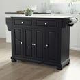 thumbnail image 3 of Crosley Alexandria Stone Top Full Size Kitchen Island/Cart Black/White-Color:Black, 3 of 8