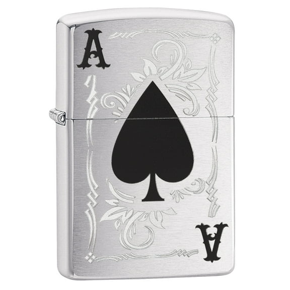 Zippo Lighter: Ace of Spades - Brushed Chrome 79191