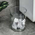 thumbnail image 3 of veasfak Round Transparent Trash Can Garbage Container Bin for Bathroom Kitchen Home Kids 16.5x17.5cm, 3 of 9
