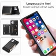 thumbnail image 3 of Dteck Case For iPhone 11 6.1 inch 2019 Wallet Card Holder PU Leather Card Pockets Slim Protective Shockproof Flip Folio Zipper Purse Cover, black, 3 of 4