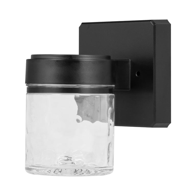 Mainstays Outdoor Integrated LED Wall Light, Black, 6 In photo 2