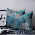 thumbnail image 5 of Turquoise Grey Throw Pillow Covers 16x16 Inch, Abstract Modern Art Teal Blue Graffiti Painting Pillow Cover Square Pillow Case Super Soft Brushed Fabric Cushion Covers Decorative for Couch Sofa Bed, 5 of 6