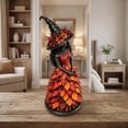 thumbnail image 6 of Enchanted Autumn Witch Figurine, Witch Figurine (Forest Spell) Fall Witch Decor Halloween Tabletop Statue with Leaf Gown, Seasonal Resin Witch Decoration for Mantel Shelf Home, A, 1 Pack, 6 of 9