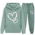 thumbnail image 5 of Nskgu Girls Clothes Solid Crop Tops Hoodie Clothing Sets Straight Leg Sweatpants 2 Piece Outfits Fall Winter 4-15 Years, 5 of 5