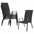thumbnail image 6 of FUNDAZE Outdoor Dining Chairs Set of 4, Patio Dining Chair Stackable Armrest Patio Chairs Space Saving for Garden Backyard Deck, Black, 6 of 8