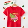 thumbnail image 5 of Camiseta con estampado de ciervos de Feliz Navidad para niños, camiseta de traje navideño para niños y niñas, camiseta de manga corta para fiestas, camiseta para niños pequeños para vacaciones, 5 of 5