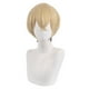 thumbnail image 1 of Peluca corta para cosplay de anime, rubia y negra degradada, 28 cm, 1 of 3