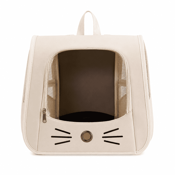 Pet Backpack for Cats and Small Dogs, Antiscratch Travel Bag, Folding Carrier with Mesh Ventilation, Ergonomic Shoulder Strap, Reinforced Structure, Multi-functional Pockets
