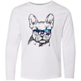 thumbnail image 3 of Inktastic French Bulldog Portrait with Sunglasses Long Sleeve Youth T-Shirt, 3 of 5