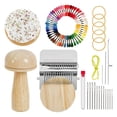 thumbnail image 1 of Hioecau Darning Loom Kit Darning Egg Darning Mushroom Knit Patch Kit Speedweve Mini Darning Loom Thread Large Eye Needles Pin Cushion for Darning Socks Sweaters, 1 of 8