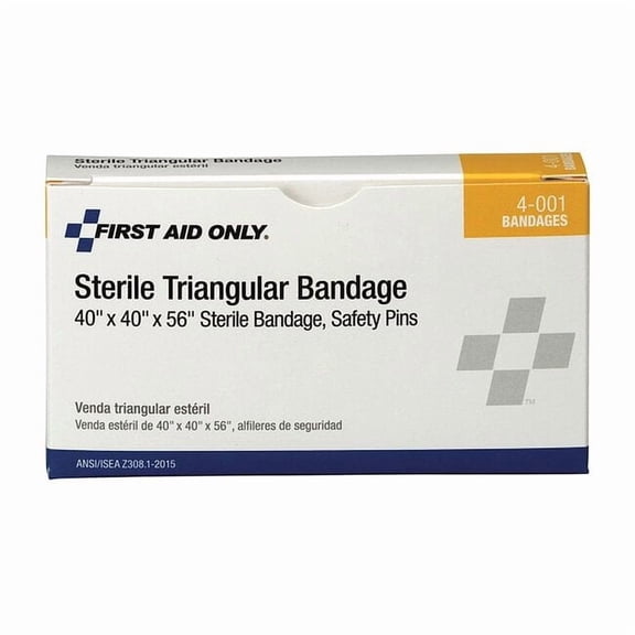 First Aid Only Bandage, Sterile, White, No, Muslin Blend 4-001