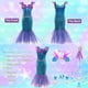 thumbnail image 3 of Disfraz Sirenita YANSION Vestido Princesa Ariel para niñas Tamaño 130cm, 3 of 7