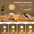 thumbnail image 3 of Candle Warmer, Candle Warmer Lamp with Timer & Dimmer Candle Warmer Height Adjustable for all Size Scented Candles, Candle Warmer with 2 * 50W Bulbs for Home Decor Mothers Day(Gold), 3 of 14
