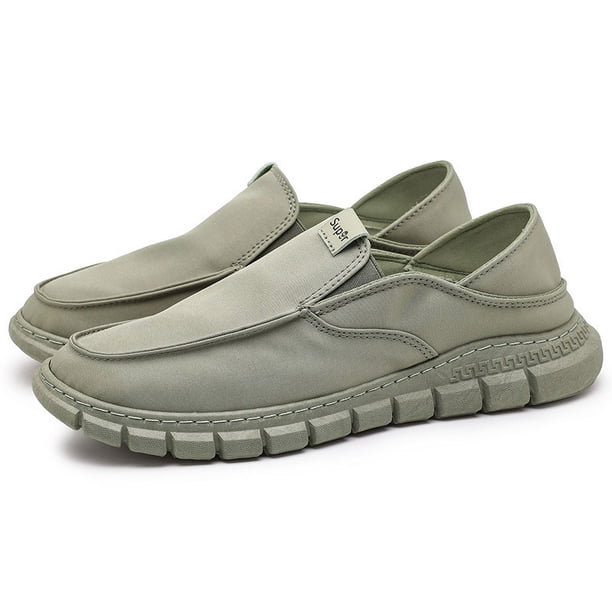 Zapatos de hombre, zapatos de tela sin cordones, de moda para estudiantes, zapatos casuales livianos para hombre, zapatos transpirables para hombre