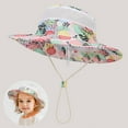 thumbnail image 2 of Otqutp Toddler Girls All Season Hat Bucket Cap Baby Boys Sun Hat Kids Beach Hat Wide Brim Outdoor Play for 0 to 7Years, 2 of 6