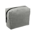 thumbnail image 1 of Bolsas de maquillaje portátiles únicas para mujeres para vacaciones, camping y actividades al aire libre en corduroy gris, 1 of 3