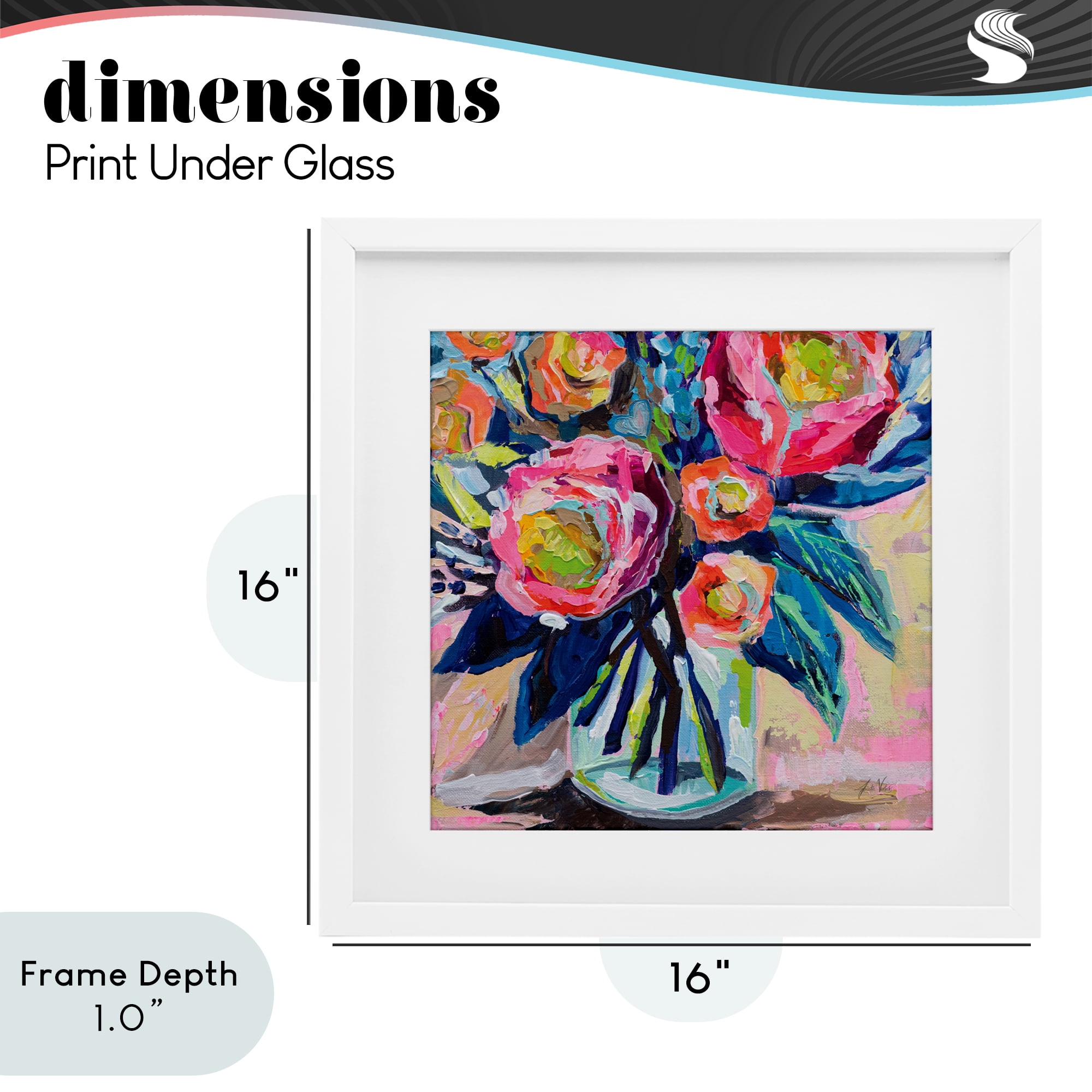 Stupell Industries Because You Love Me White Framed Print Under Glass, design by Jeanette Vertentes